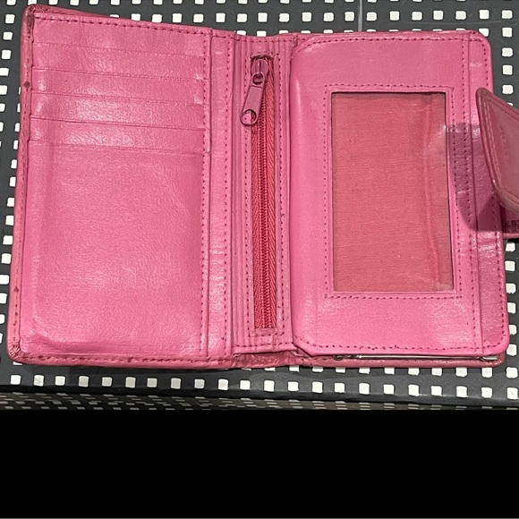 Vintage Rolfs genuine leather wallet Barbie pink - Picture 3 of 11